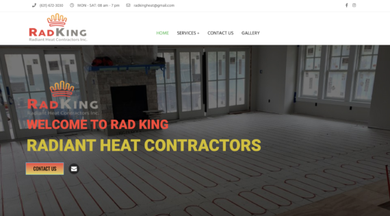 Rad King Radiant Heat Contractors Announce The Launch Of Their New Website